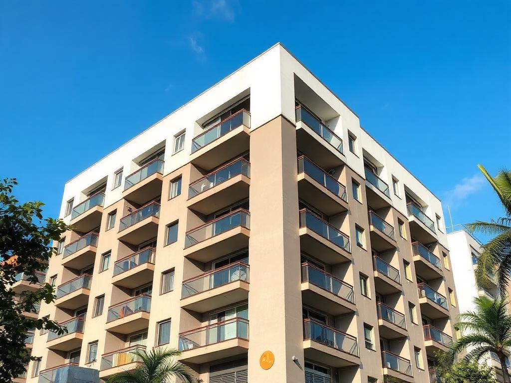 Fachada de prédio residencial moderno
